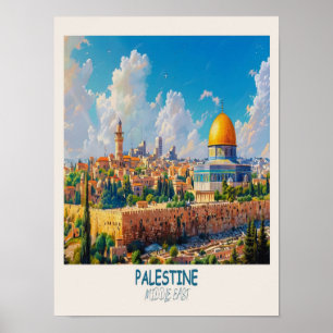 Palestina Reisprint, Rotskoepel, Palestina Poster