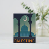  Palestina Reizen waterverf retro Briefkaart (Staand voorkant)