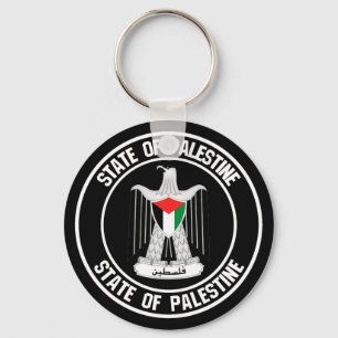 Palestina Rond Embleem Sleutelhanger