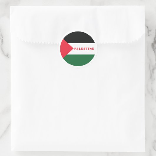 Palestina Ronde Sticker (Tas)