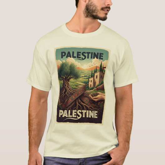 Palestina Roots – Olijfboom Erfgoed T-Shirt (Voorkant)