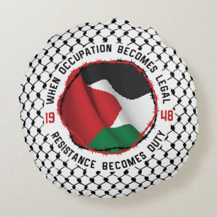 Palestina Solidariteit Palestijns Kufiya Verzet Rond Kussen