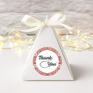 Palestina Tatreez in het rood Dank u Sticker