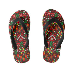 Palestina Tatreez Traditioneel Borduurwerk Kinder Teenslippers