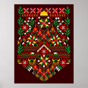 Palestina Tatreez Traditioneel Borduurwerk Poster