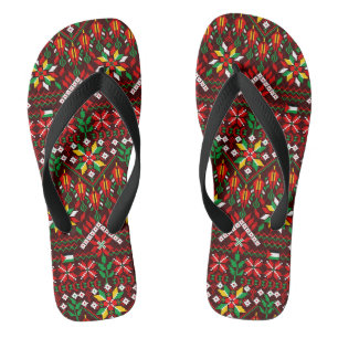 Palestina Tatreez Traditioneel Borduurwerk Teenslippers