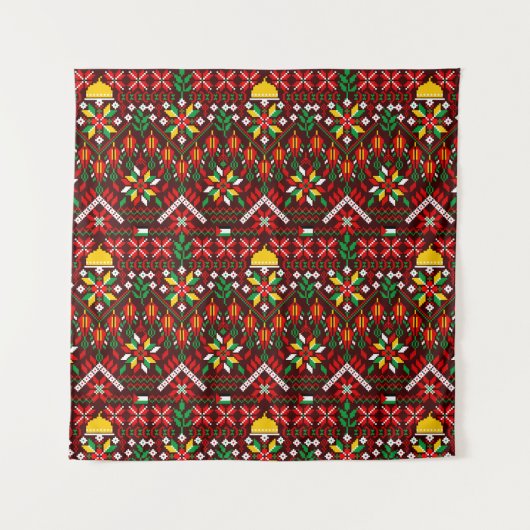 Palestina Tatreez Traditioneel Borduurwerk Wandkleed (Voorkant)