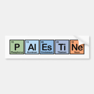 Palestina uit elementen bumpersticker