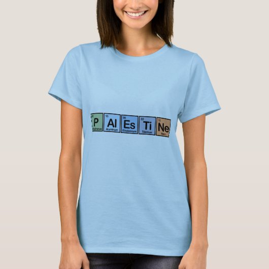 Palestina uit elementen t-shirt (Voorkant)