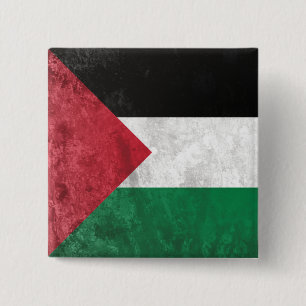 Palestina Vierkante Button 5,1 Cm