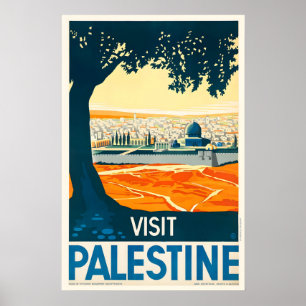 Palestina Vintage Reisposter Print