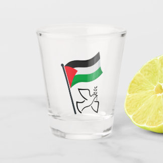Palestina Vlag فلسطين Vredesduif | Vrij Palestina Shot Glas