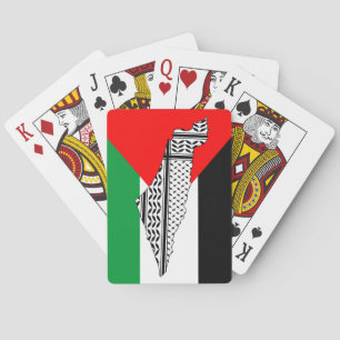 Palestina Vlag en Kaart met Keffiyeg Patroon
