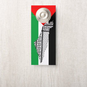 Palestina Vlag en Kaart met Keffiyeg Patroon