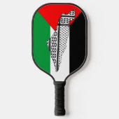 Palestina Vlag en Kaart met Keffiyeg Patroon Pickleball Paddle (Voorkant)