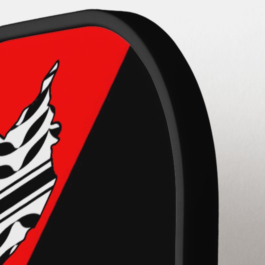 Palestina Vlag en Kaart met Keffiyeg Patroon Pickleball Paddle (Links Detail)