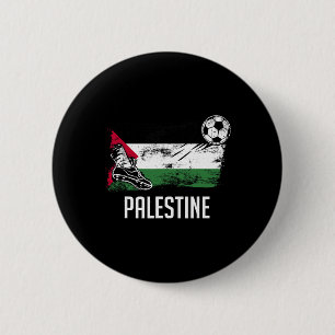 Palestina Vlag Jersey Palestina Voetbalteam Palest Ronde Button 5,7 Cm