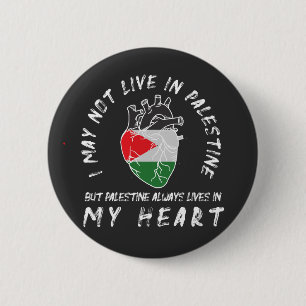 Palestina Vlag Menselijk Hart T-shirt Ronde Button 5,7 Cm