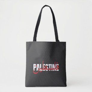 Palestina Word Arabisch en Engels Wordart- tekst Draagtas