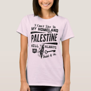 Palestina zal altijd binnen blijven van mij-Blk T-shirt