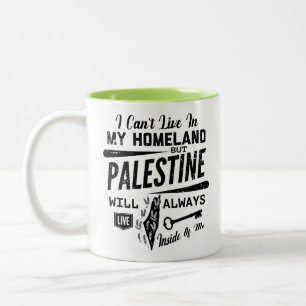 Palestina zal altijd in Me-Book leven Tweekleurige Koffiemok