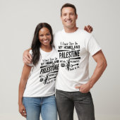 Palestina zal altijd in me leven. t-shirt (Unisex)
