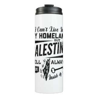Palestina zal altijd in me leven. thermosbeker