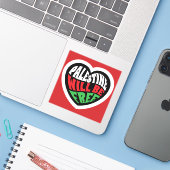Palestina zal gratis 3x3 Stickers zijn (Laptop met iPhone)