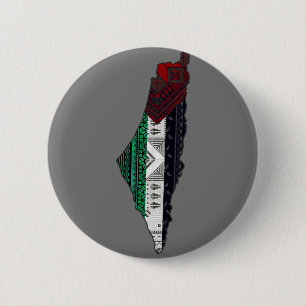 Palestine Borduurwerk tatreez Patroon vlag kaart g Ronde Button 5,7 Cm