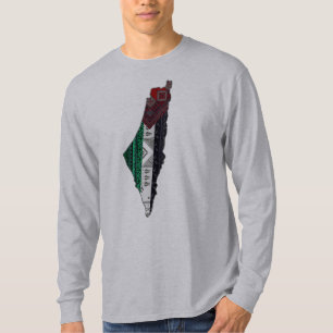 Palestine Borduurwerk tatreez Patroon vlag kaart g T-shirt