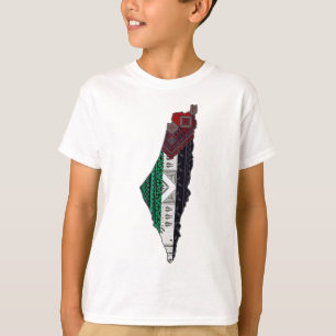 Palestine Borduurwerk tatreez Patroon vlag kaart g T-shirt