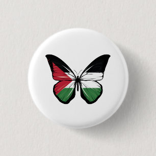 Palestine Butterfly-vlag Ronde Button 3,2 Cm