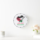 Palestine drapeau coeur Palestine Horloge palestin (Maison)