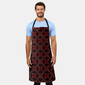 Palestine Embroidery Tatreez Pattern12 crm-red Schort (Gedragen)