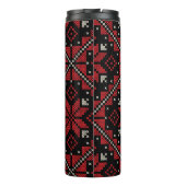 Palestine Embroidery Tatreez Pattern12 crm-red Thermosbeker (Achterkant)