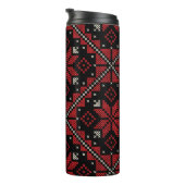 Palestine Embroidery Tatreez Pattern12 crm-red Thermosbeker (Geroteerd rechts)