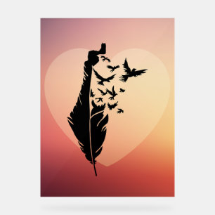 Palestine Feather Kaart Palestijnse Vrijheid Acryl Bord