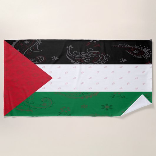 Palestine FLag Beach Towel Strandlaken (Voorkant)