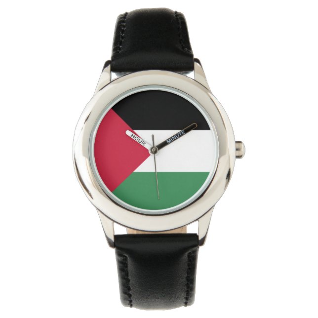 Palestine Flag Emblem Horloge (Voorkant)