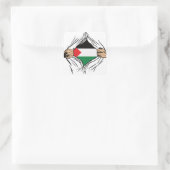 Palestine Flag for Palestinian Vierkante Sticker (Tas)