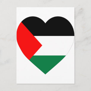 Palestine Flag Heart Briefkaart