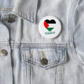 Palestine Flag Heart Ronde Button 5,7 Cm (In situ)