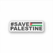 Palestine Flag Palestine Kaart Sticker (Voorkant)