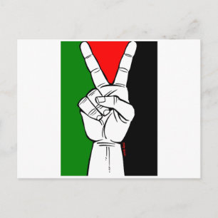 PALESTINE FLAG PEACE SIGN BRIEFKAART