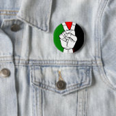 PALESTINE FLAG PEACE SIGN RONDE BUTTON 5,7 CM (In situ)