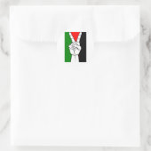 PALESTINE FLAG PEACE SIGN RONDE STICKER (Tas)
