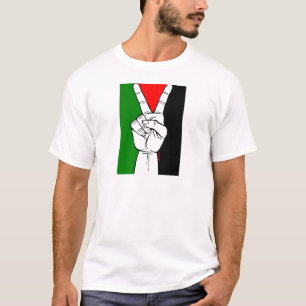 PALESTINE FLAG PEACE SIGN T-SHIRT