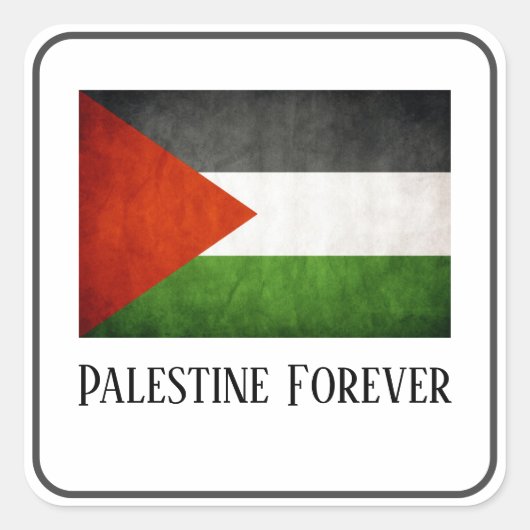 Palestine Forever Vlag Sticker (Voorkant)