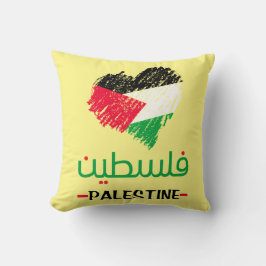 Palestine-hart-canvas tas kussen