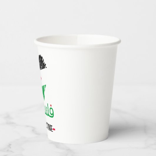Palestine-hart-canvas tas papieren bekers (Links)